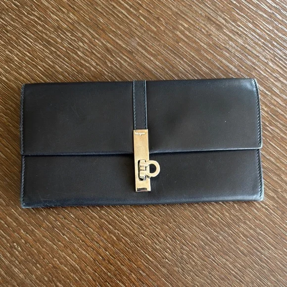 Salvatore Ferragamo Black Leather Wallet - Picture 3 of 11